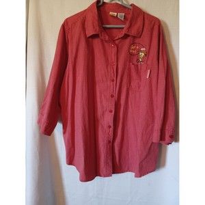 Vintage Looney Tunes Women's Tweety Bird L/S Button Up. 22/24. Plussized.
